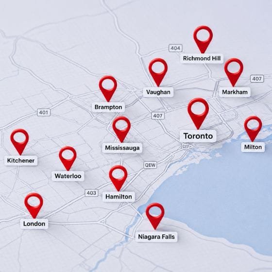 Supreme Employment GTA coverage map