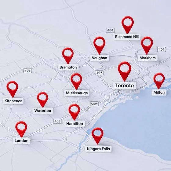 Supreme Employment GTA coverage map